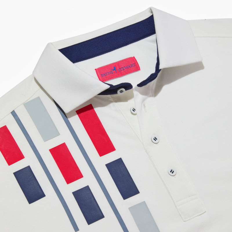 Geo Dash Stripe Polo