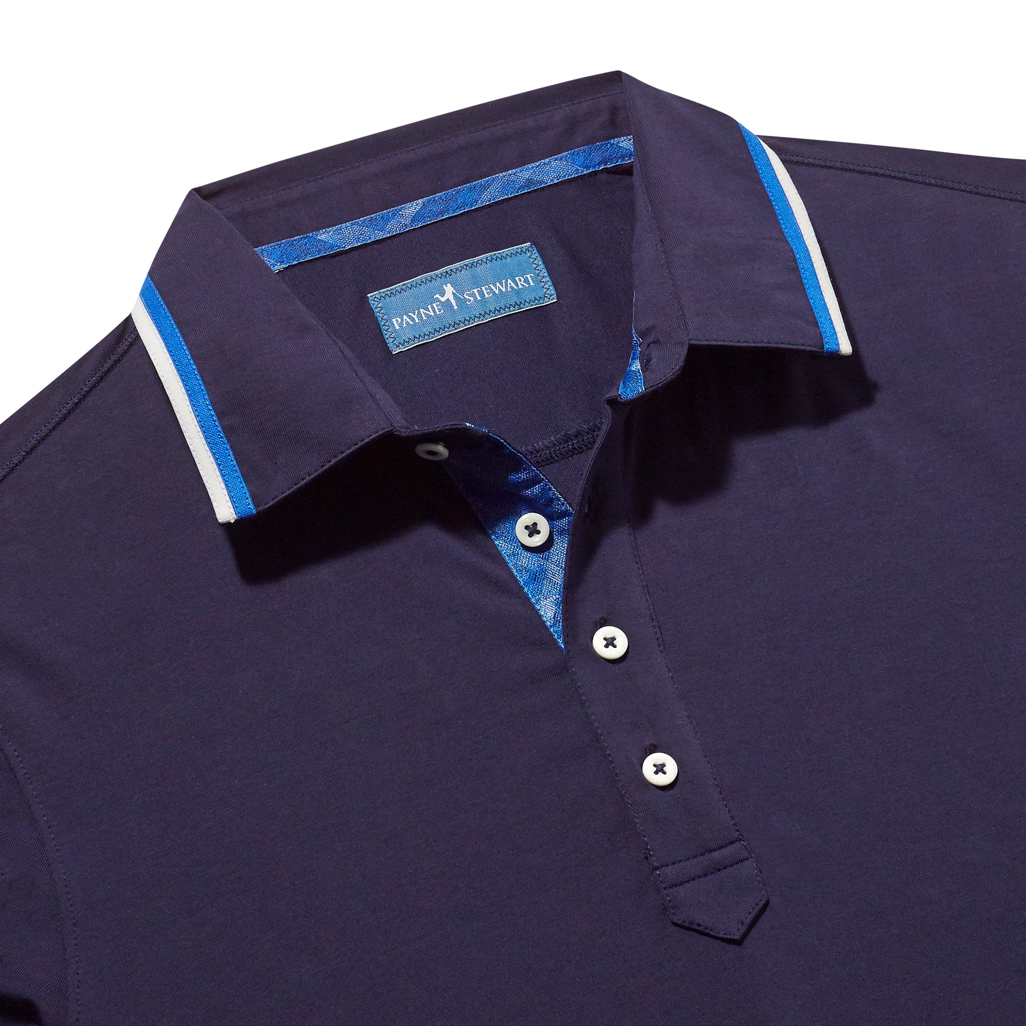 Taped Collar Polo Dusk